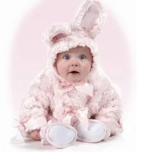 Bearington Baby NWT Baby Girl Pink Faux Fur Cottontail Bunny Coat 6 to 12 m